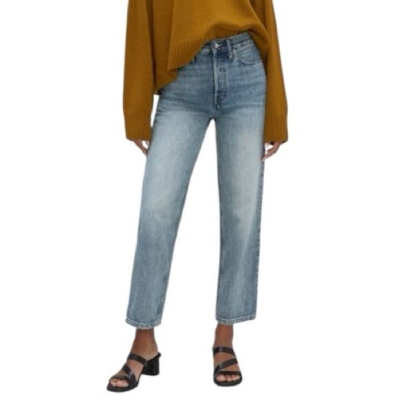 Everlane The 90's Way-High Jeans Organic Cotton High Waisted Rigid Blue Size 24 - Picture 12 of 12